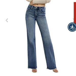 High Rise Blue Wide-Leg Jeans NWT